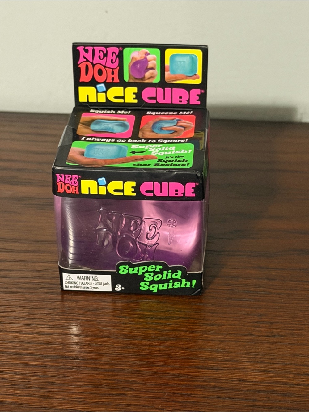 NeeDoh Nice Cube Purple Super Solid Squish New